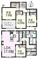 川越市大袋　新築戸建　3号棟