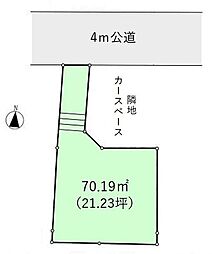 川越市小堤　建築条件なし売地