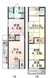 京阪萱島駅　門真市城垣町2階建貸家住宅