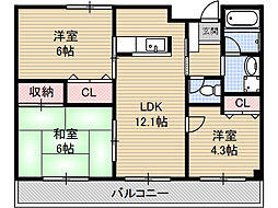 クレール上中条 202号室