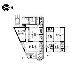 京都市右京区太秦安井藤ノ木町の一戸建て