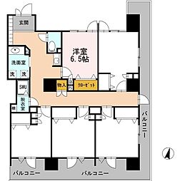 ロイヤルパークスＥＲささしま　D-room share ささ 3G-1