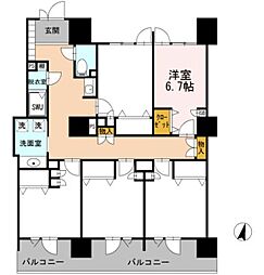ロイヤルパークスＥＲささしま　D-room share ささ 2B-2