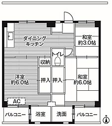 ビレッジハウス向ヶ丘1号棟 0203