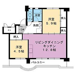 ビレッジハウス城山下1号棟 0505
