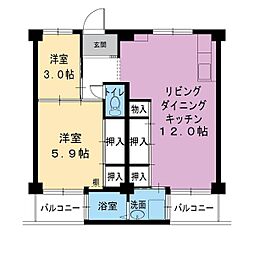 ビレッジハウス葛ノ葉4号棟 0404
