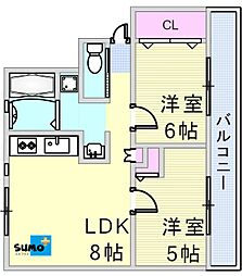 高津橋農住団地　D棟 206