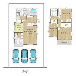新築戸建 岡山市大内田 吉備小学校・吉備中学校エリア