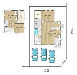 新築戸建 岡山市大内田 吉備小学校・吉備中学校エリア