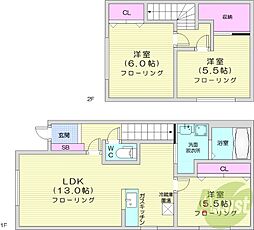 札幌市北区新琴似八条6丁目の一戸建て