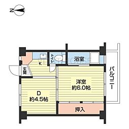 ビレッジハウス紀三井寺6号棟 0404