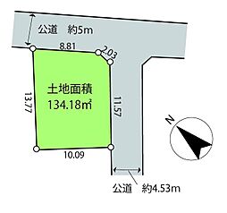 綾瀬市寺尾釜田3丁目　建築条件なし売地