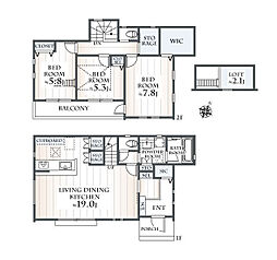 相模原市南区東林間6丁目　新築分譲住宅　B号棟