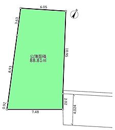 座間市ひばりが丘3丁目 建築条件なし売地