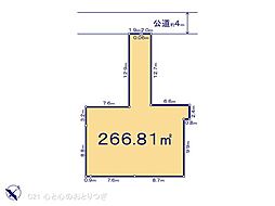 座間市相武台1丁目6期　建築条件なし売地　宅地B
