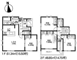 綾瀬市蓼川2丁目2期　新築分譲住宅　1号棟