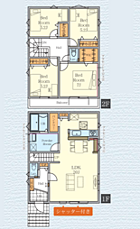座間市東原1期　新築戸建て 3号棟