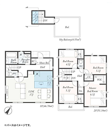 相模原市第2南区新磯野　新築戸建て 1号棟