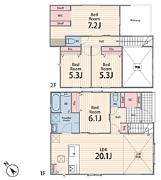 相模原市中央区松が丘1丁目　新築戸建て No.2
