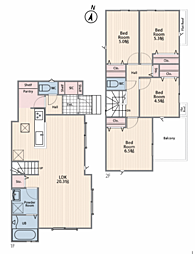 相模原市中央区淵野辺本町3丁目1期　新築戸建て No.2