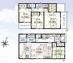 大和市中央林間西3期　新築戸建て 1号棟