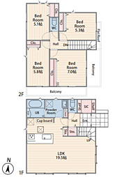 町田市玉川学園3丁目2期　新築戸建て No.1