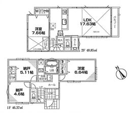 相模原市南区古淵518　2　新築戸建て No.2