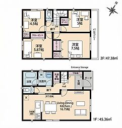 草加市瀬崎5丁目 新築一戸建て 第8　3号棟