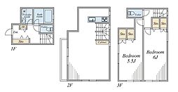 新宿区北新宿3丁目戸建 2-3F