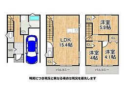 大阪市平野区瓜破東4丁目　新築一戸建て　全1区画