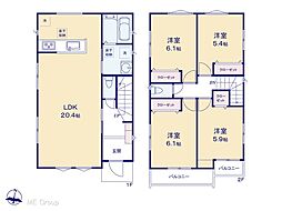 柏市つくしが丘2丁目　新築一戸建て　全2棟 1号棟