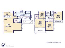松戸市胡録台　6期　新築一戸建て　全2棟 1号棟