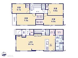 千葉市中央区椿森　8期　新築一戸建て　全2棟 1号棟