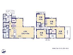 千葉市若葉区千城台東1丁目　3期　新築一戸建て　全3棟 1号棟