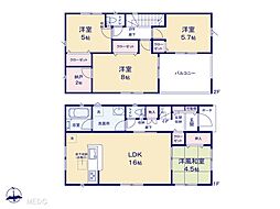 成田市大袋　第2　新築一戸建て　全3棟 2号棟