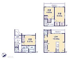 市川市南八幡5丁目　新築一戸建て　全1棟 1号棟