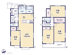 印西市高花5丁目　新築一戸建て　5期　全2棟 2号棟