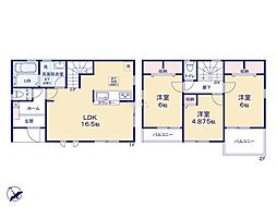 鎌ヶ谷市6丁目　新築一戸建て　全2棟 2号棟