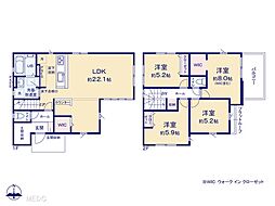 鎌ケ谷市くぬぎ山3丁目　新築一戸建て　全2棟 2号棟