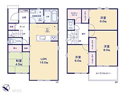 鎌ケ谷市南鎌ケ谷2丁目　新築一戸建て　23ー1期　全2棟 1号棟