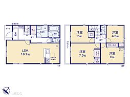 松戸市高塚新田　第16　新築一戸建て　全3棟 1号棟