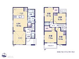 千葉市若葉区桜木北3丁目6期　新築一戸建て　全4棟 3号棟