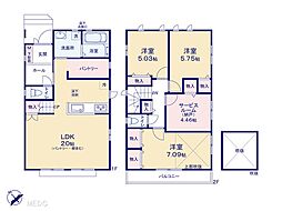 千葉市花見川区朝日ケ丘4丁目　2期　新築一戸建て　全2棟 2号棟