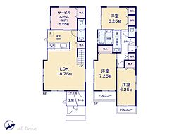 習志野市鷺沼3丁目　新築一戸建て 全3棟 2号棟