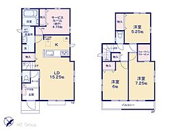 四街道市栗山　新築一戸建て　全3棟 B号棟