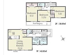 千葉市若葉区若松台2丁目　24−1期　新築一戸建て　全3棟 1号棟