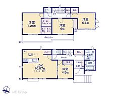 松戸市八ケ崎5丁目　新築一戸建て　全3棟 B号棟