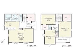 柏市中新宿3丁目　新築一戸建て　全1棟 1号棟