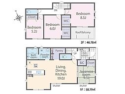 千葉市花見川区こてはし台2丁目　第1期　新築一戸建て　全1棟