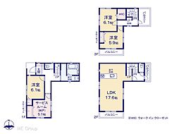 市川市相之川1丁目　新築一戸建て　全2棟 2号棟